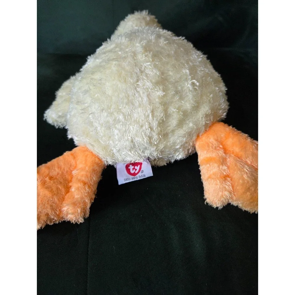 Ty Baby 2001 Huggyducky Plush Stuffed Toy Rattle Embroidered Eyes 12''